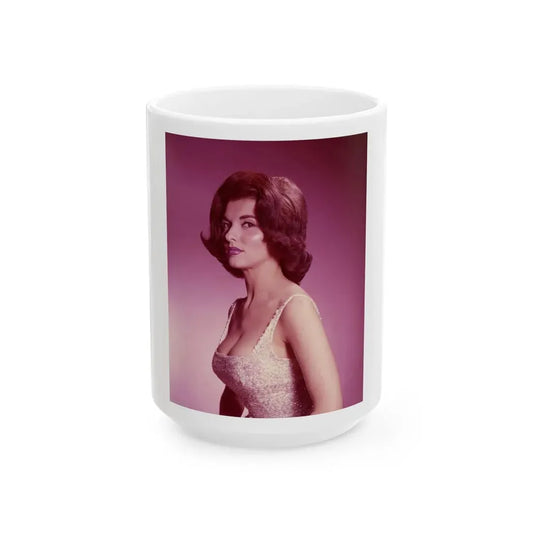 Nancy Kovack #431 (Vintage Female Icon) White Coffee Mug 15oz - Go Mug Yourself