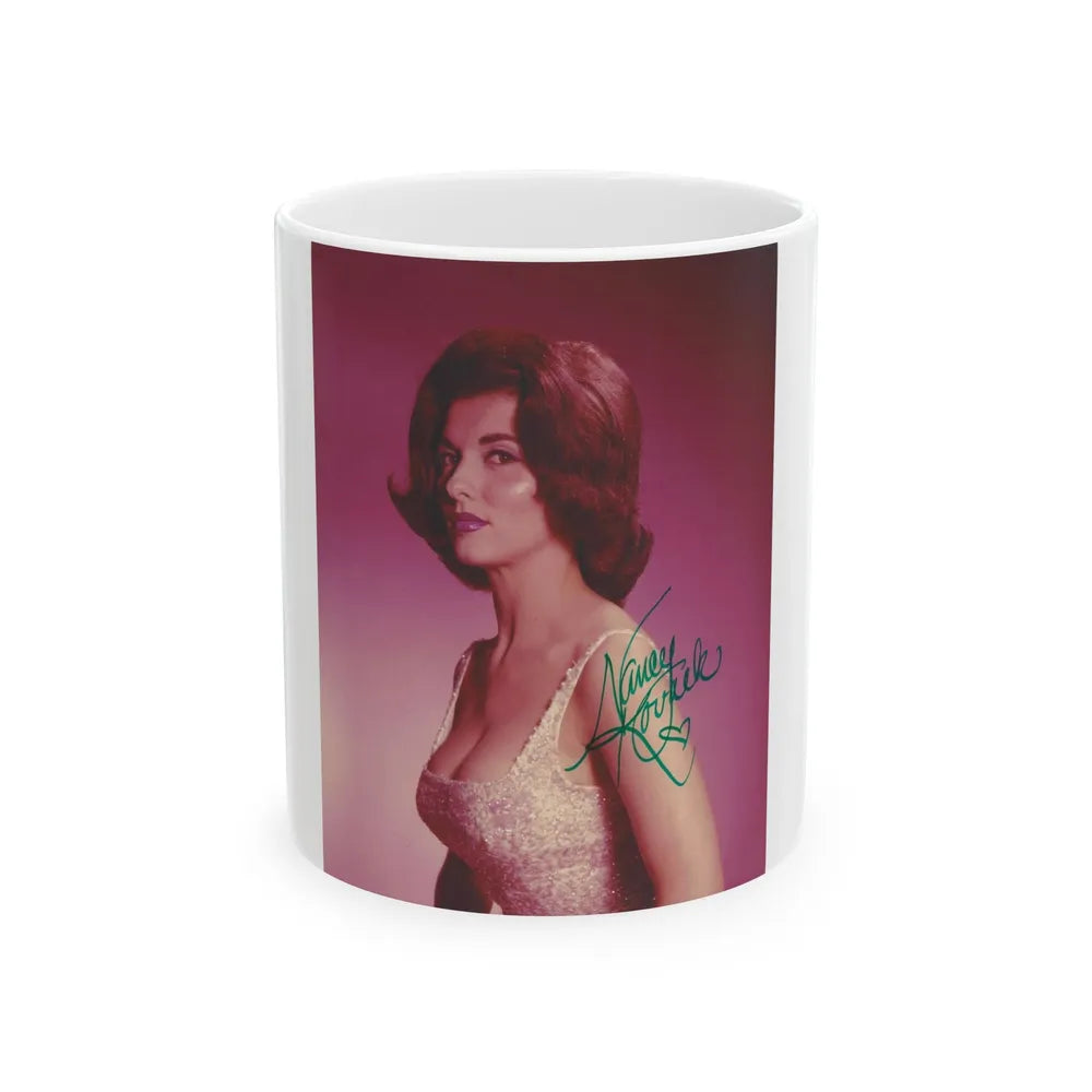 Nancy Kovack #432 (Vintage Female Icon) White Coffee Mug-11oz-Go Mug Yourself