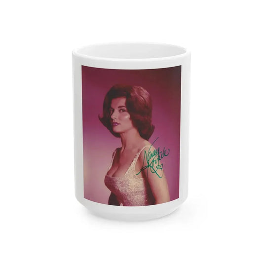 Nancy Kovack #432 (Vintage Female Icon) White Coffee Mug 15oz - Go Mug Yourself