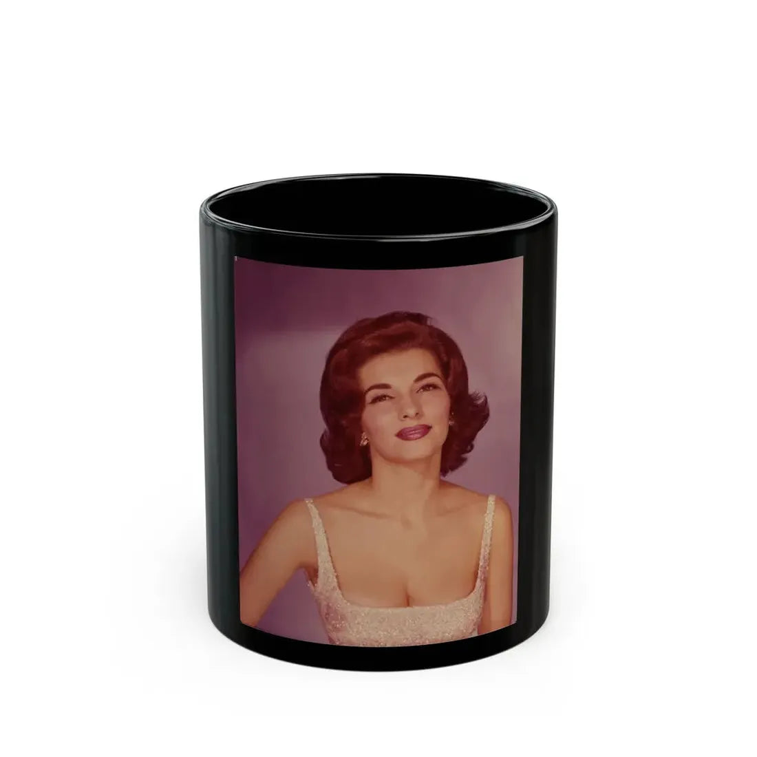 Nancy Kovack #45 (Vintage Female Icon) Black Coffee Mug 11oz - Go Mug Yourself