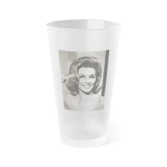 Nancy Kovack #49 (Vintage Female Icon) Frosted Pint Glass 16oz 16oz Frosted - Go Mug Yourself
