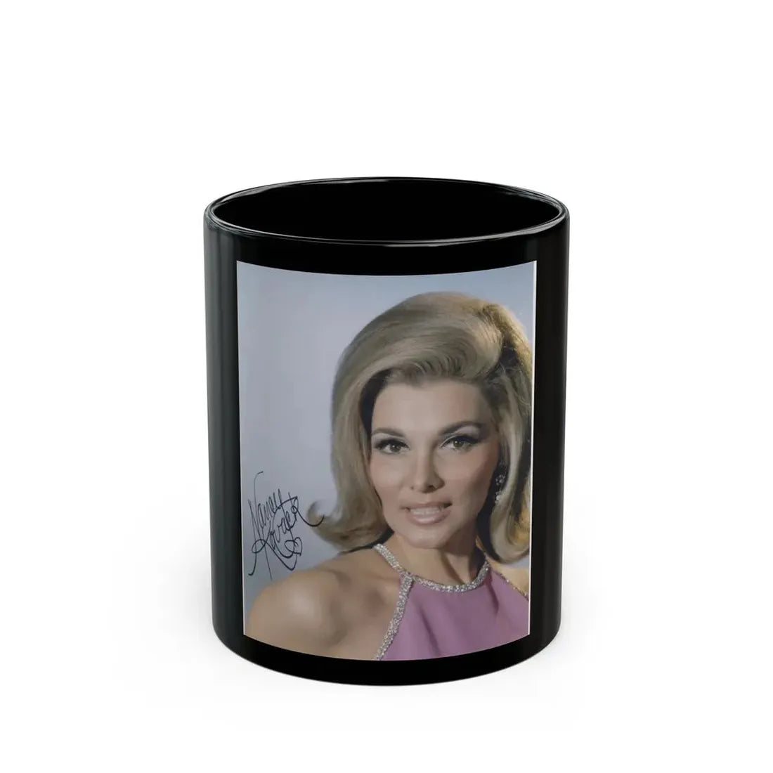 Nancy Kovack #51 (Vintage Female Icon) Black Coffee Mug 11oz - Go Mug Yourself