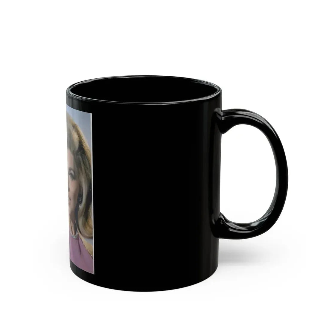 Nancy Kovack #51 (Vintage Female Icon) Black Coffee Mug - Go Mug Yourself