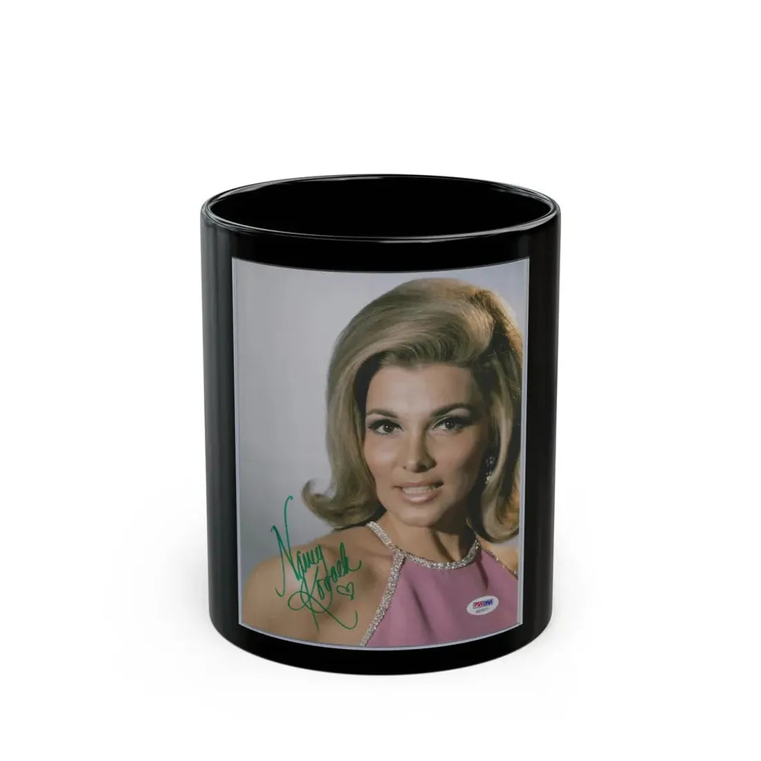 Nancy Kovack #511 (Vintage Female Icon) Black Coffee Mug 11oz - Go Mug Yourself