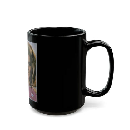 Nancy Kovack #511 (Vintage Female Icon) Black Coffee Mug-Go Mug Yourself