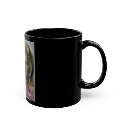 Nancy Kovack #511 (Vintage Female Icon) Black Coffee Mug - Go Mug Yourself