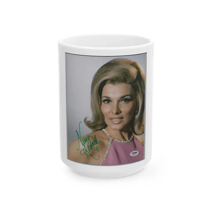 Nancy Kovack #511 (Vintage Female Icon) White Coffee Mug 15oz - Go Mug Yourself