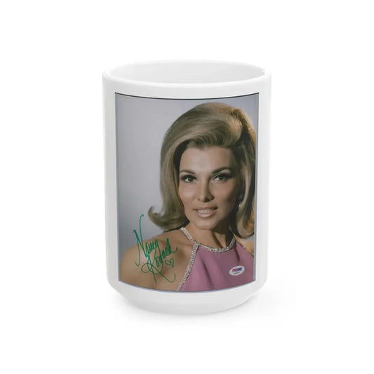 Nancy Kovack #511 (Vintage Female Icon) White Coffee Mug 15oz - Go Mug Yourself