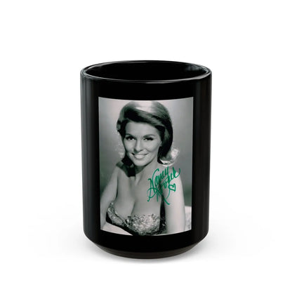 Nancy Kovack #521 (Vintage Female Icon) Black Coffee Mug-15oz-Go Mug Yourself