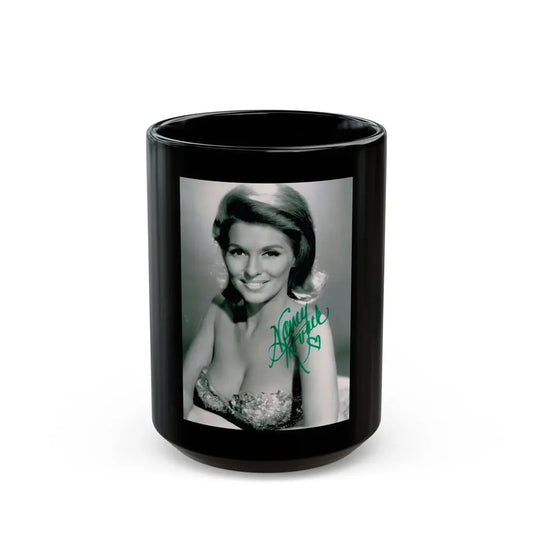 Nancy Kovack #521 (Vintage Female Icon) Black Coffee Mug 15oz - Go Mug Yourself