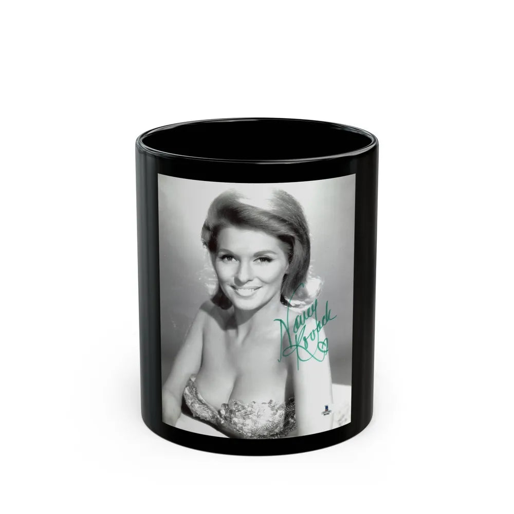 Nancy Kovack #522 (Vintage Female Icon) Black Coffee Mug-11oz-Go Mug Yourself