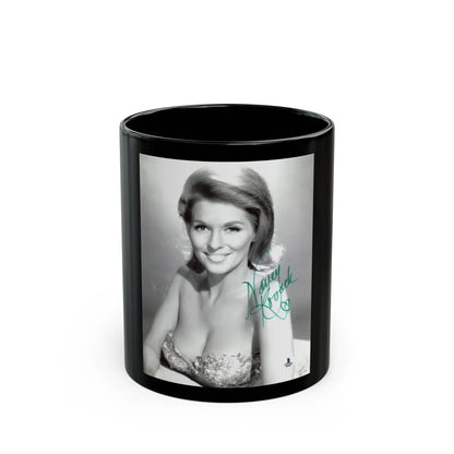 Nancy Kovack #522 (Vintage Female Icon) Black Coffee Mug-11oz-Go Mug Yourself