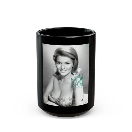 Nancy Kovack #522 (Vintage Female Icon) Black Coffee Mug-15oz-Go Mug Yourself