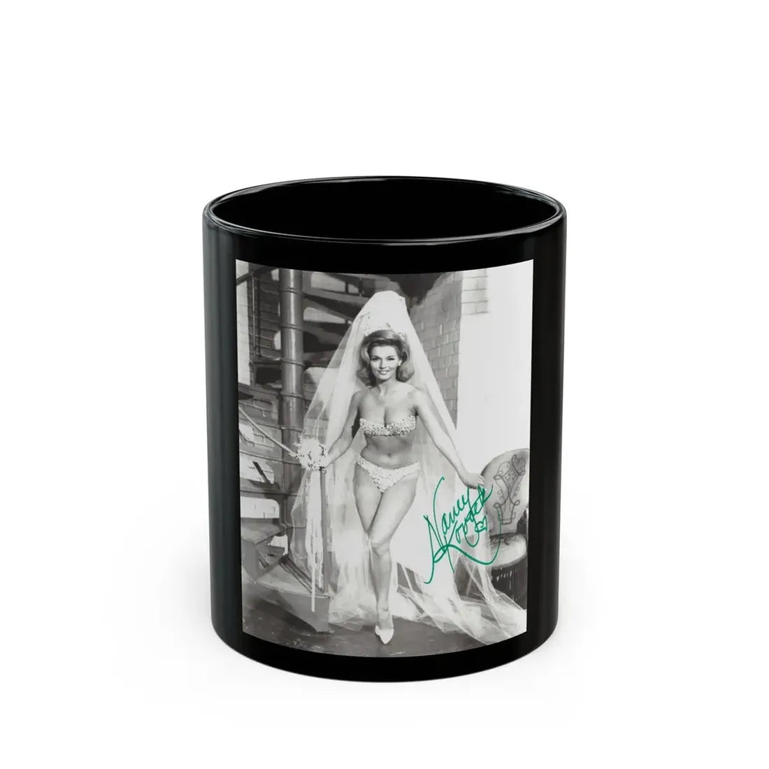 Nancy Kovack #562 (Vintage Female Icon) Black Coffee Mug 11oz - Go Mug Yourself