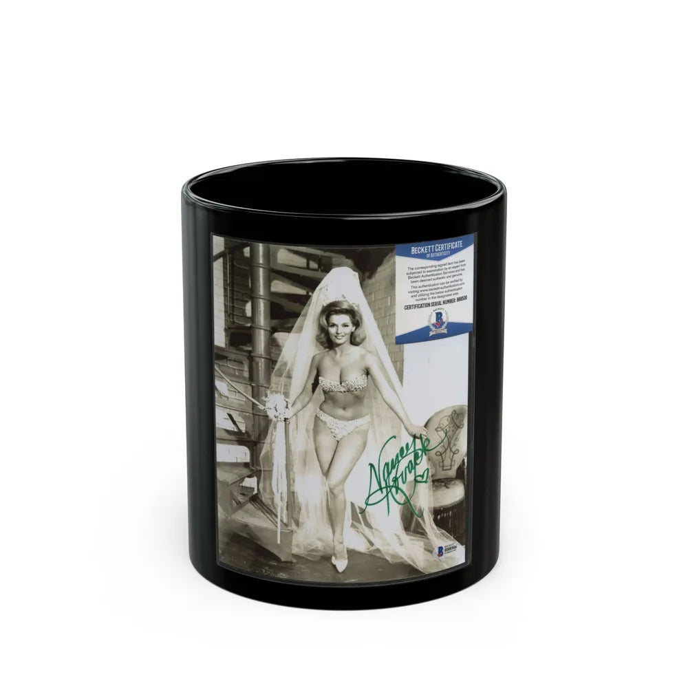 Nancy Kovack #563 (Vintage Female Icon) Black Coffee Mug-11oz-Go Mug Yourself