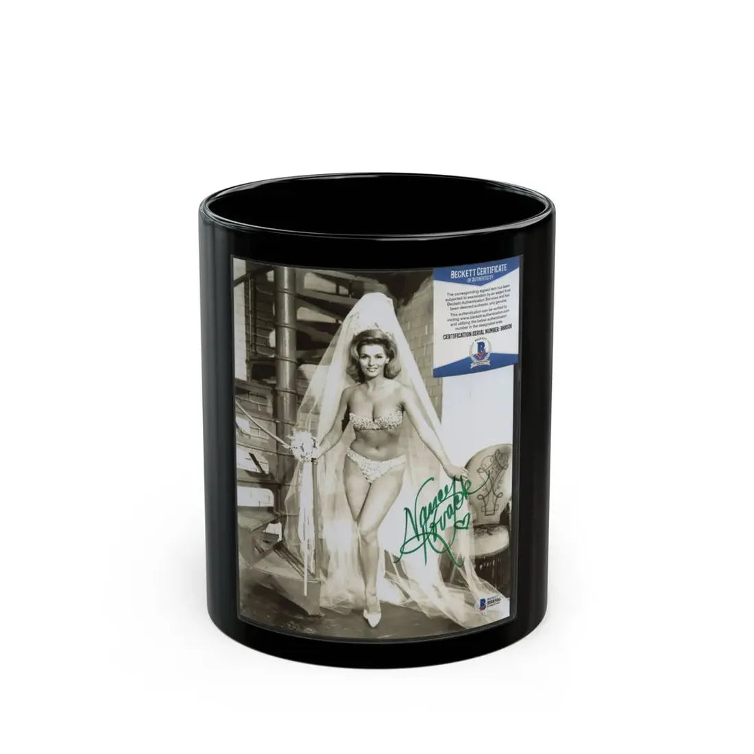 Nancy Kovack #563 (Vintage Female Icon) Black Coffee Mug 11oz - Go Mug Yourself