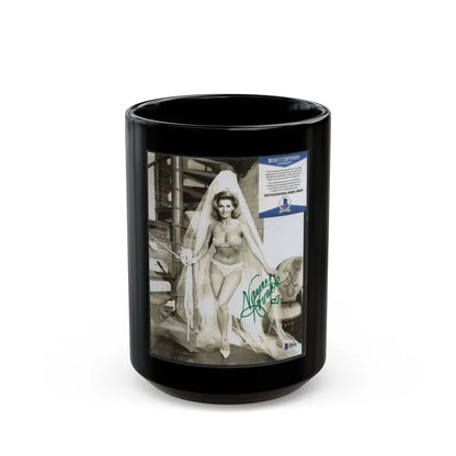 Nancy Kovack #563 (Vintage Female Icon) Black Coffee Mug-15oz-Go Mug Yourself