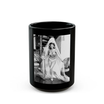 Nancy Kovack #564 (Vintage Female Icon) Black Coffee Mug-15oz-Go Mug Yourself