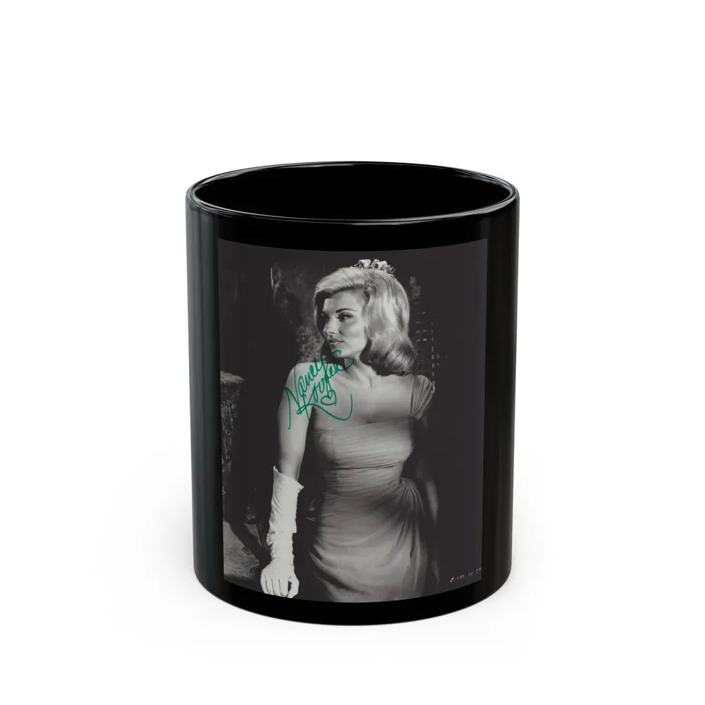 Nancy Kovack #611 (Vintage Female Icon) Black Coffee Mug-11oz-Go Mug Yourself