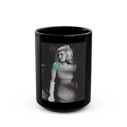 Nancy Kovack #611 (Vintage Female Icon) Black Coffee Mug-15oz-Go Mug Yourself