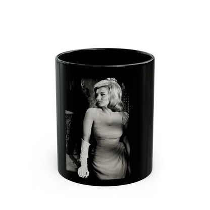 Nancy Kovack #612 (Vintage Female Icon) Black Coffee Mug-11oz-Go Mug Yourself