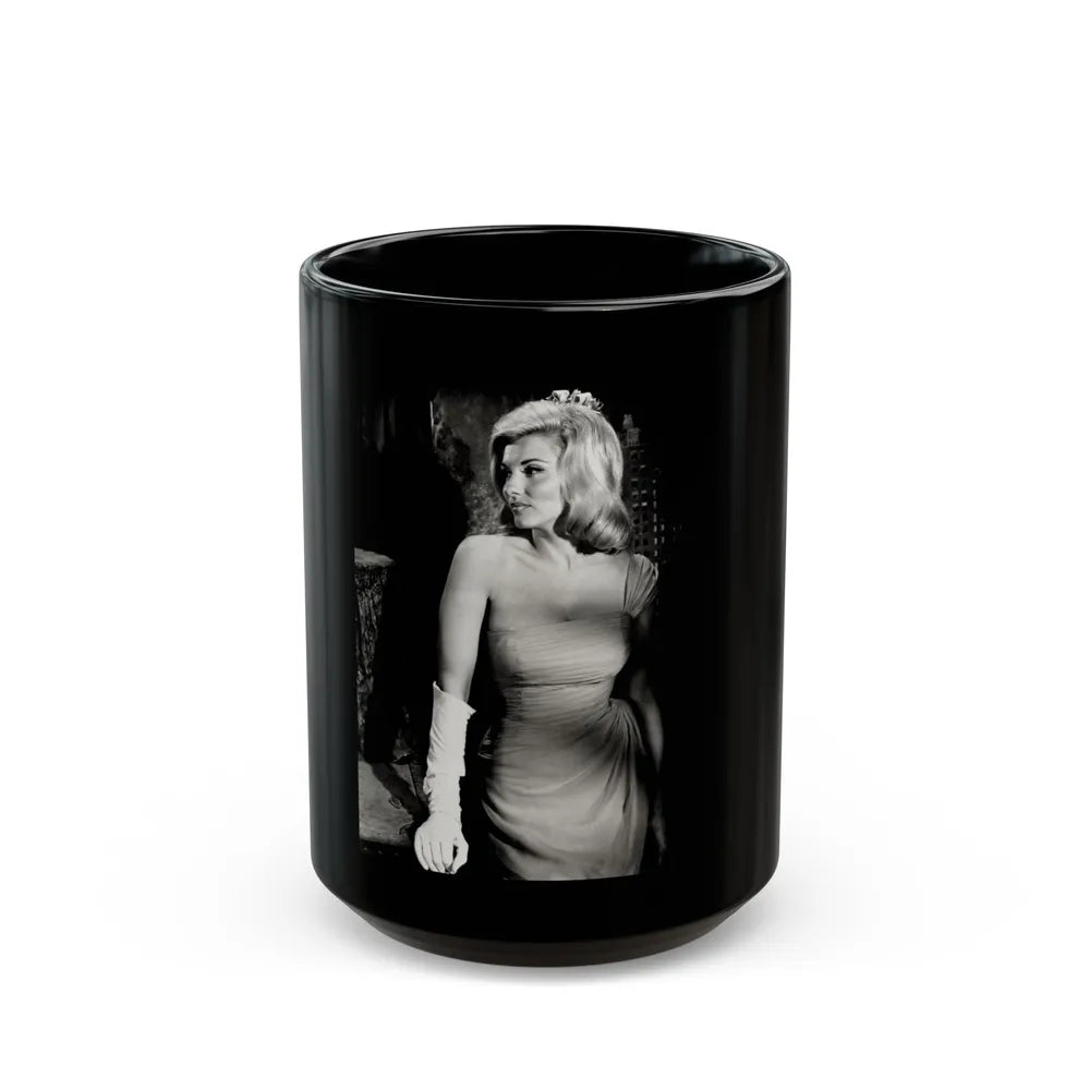 Nancy Kovack #612 (Vintage Female Icon) Black Coffee Mug-15oz-Go Mug Yourself