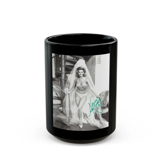 Nancy Kovack #64 (Vintage Female Icon) Black Coffee Mug 15oz - Go Mug Yourself