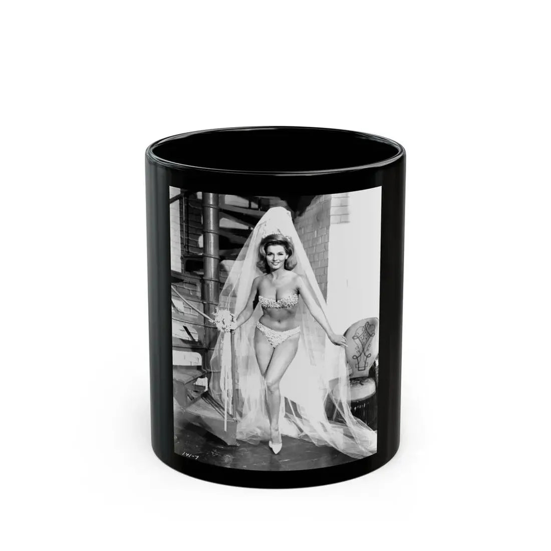 Nancy Kovack #641 (Vintage Female Icon) Black Coffee Mug 11oz - Go Mug Yourself