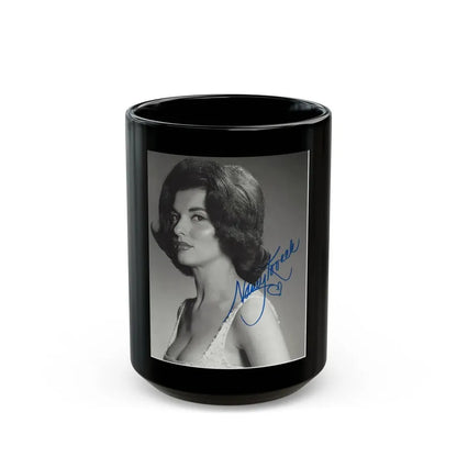 Nancy Kovack #66 (Vintage Female Icon) Black Coffee Mug 15oz - Go Mug Yourself