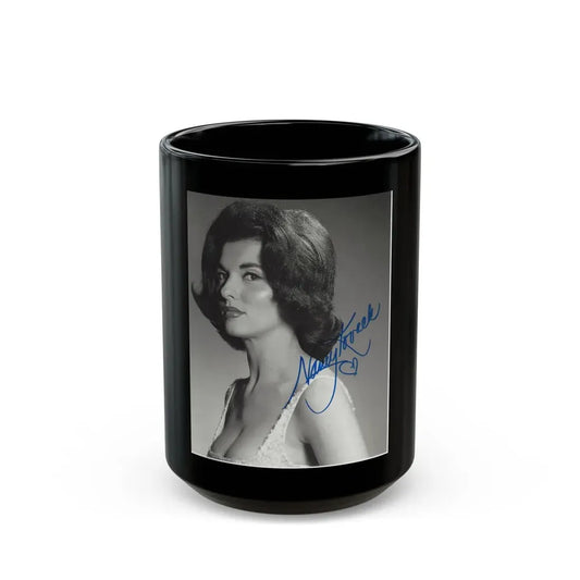 Nancy Kovack #66 (Vintage Female Icon) Black Coffee Mug 15oz - Go Mug Yourself