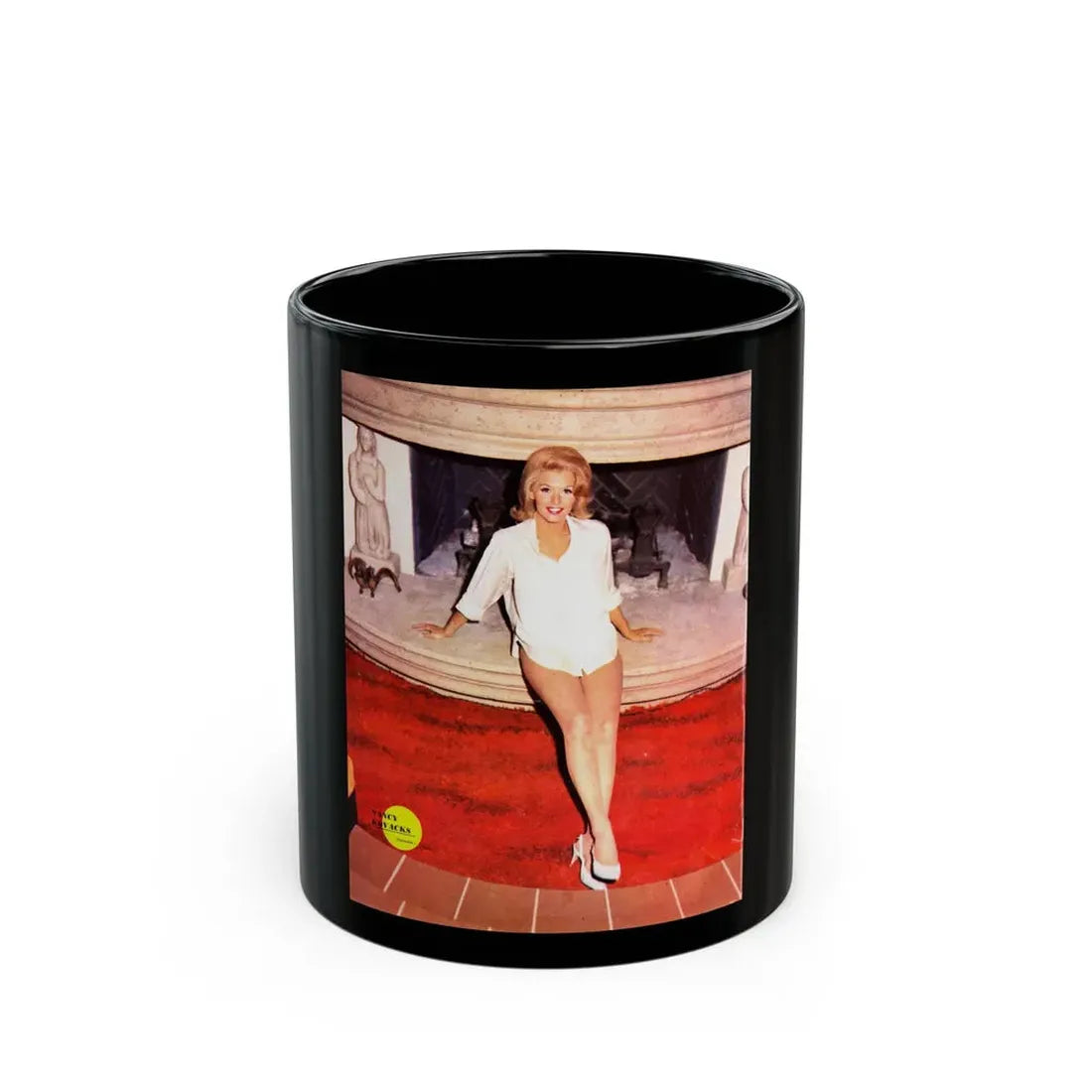 Nancy Kovack #81 (Vintage Female Icon) Black Coffee Mug 11oz - Go Mug Yourself