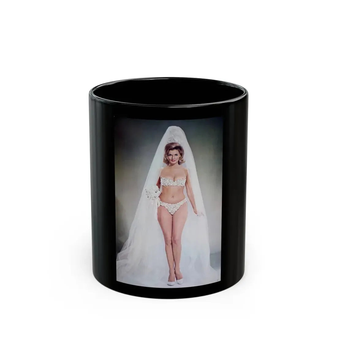 Nancy Kovack #82 (Vintage Female Icon) Black Coffee Mug 11oz - Go Mug Yourself