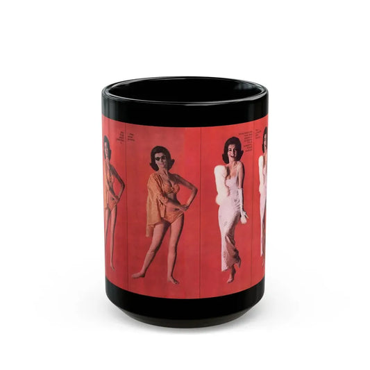 Nancy Kovack #96 - Esquire June 1961 (Vintage Female Icon) Black Coffee Mug 15oz - Go Mug Yourself