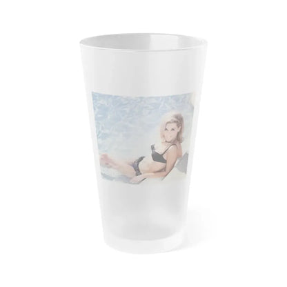 Nancy Kovack #99 (Vintage Female Icon) Frosted Pint Glass 16oz 16oz Frosted - Go Mug Yourself