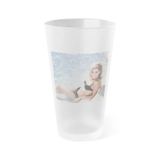Nancy Kovack #99 (Vintage Female Icon) Frosted Pint Glass 16oz 16oz Frosted - Go Mug Yourself