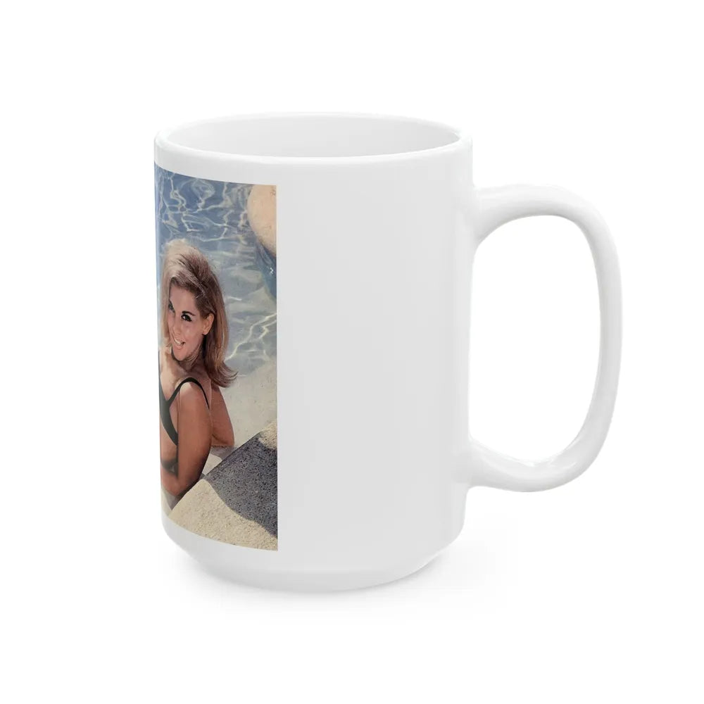 Nancy Kovack #99 (Vintage Female Icon) White Coffee Mug-Go Mug Yourself