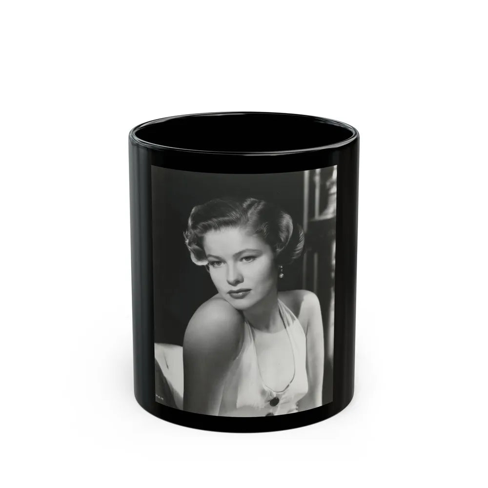 Nancy Olson #03 (Vintage Female Icon) Black Coffee Mug-11oz-Go Mug Yourself