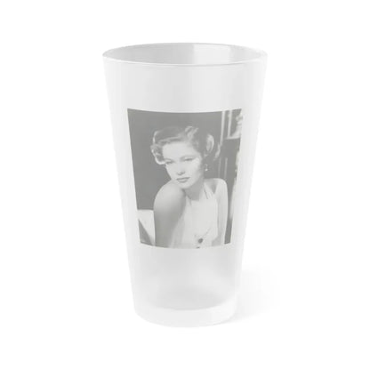 Nancy Olson #03 (Vintage Female Icon) Frosted Pint Glass 16oz 16oz Frosted - Go Mug Yourself
