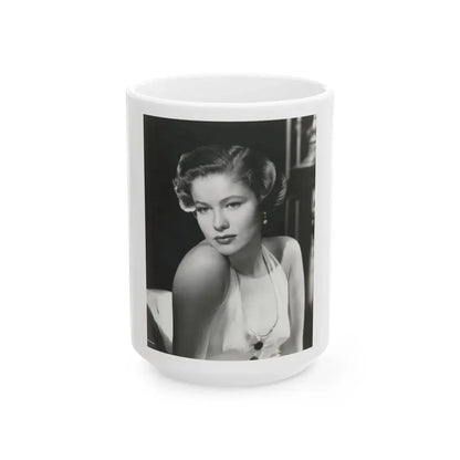 Nancy Olson #03 (Vintage Female Icon) White Coffee Mug 15oz - Go Mug Yourself