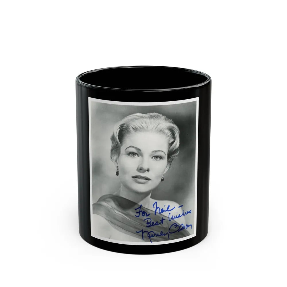 Nancy Olson #05 (Vintage Female Icon) Black Coffee Mug-11oz-Go Mug Yourself