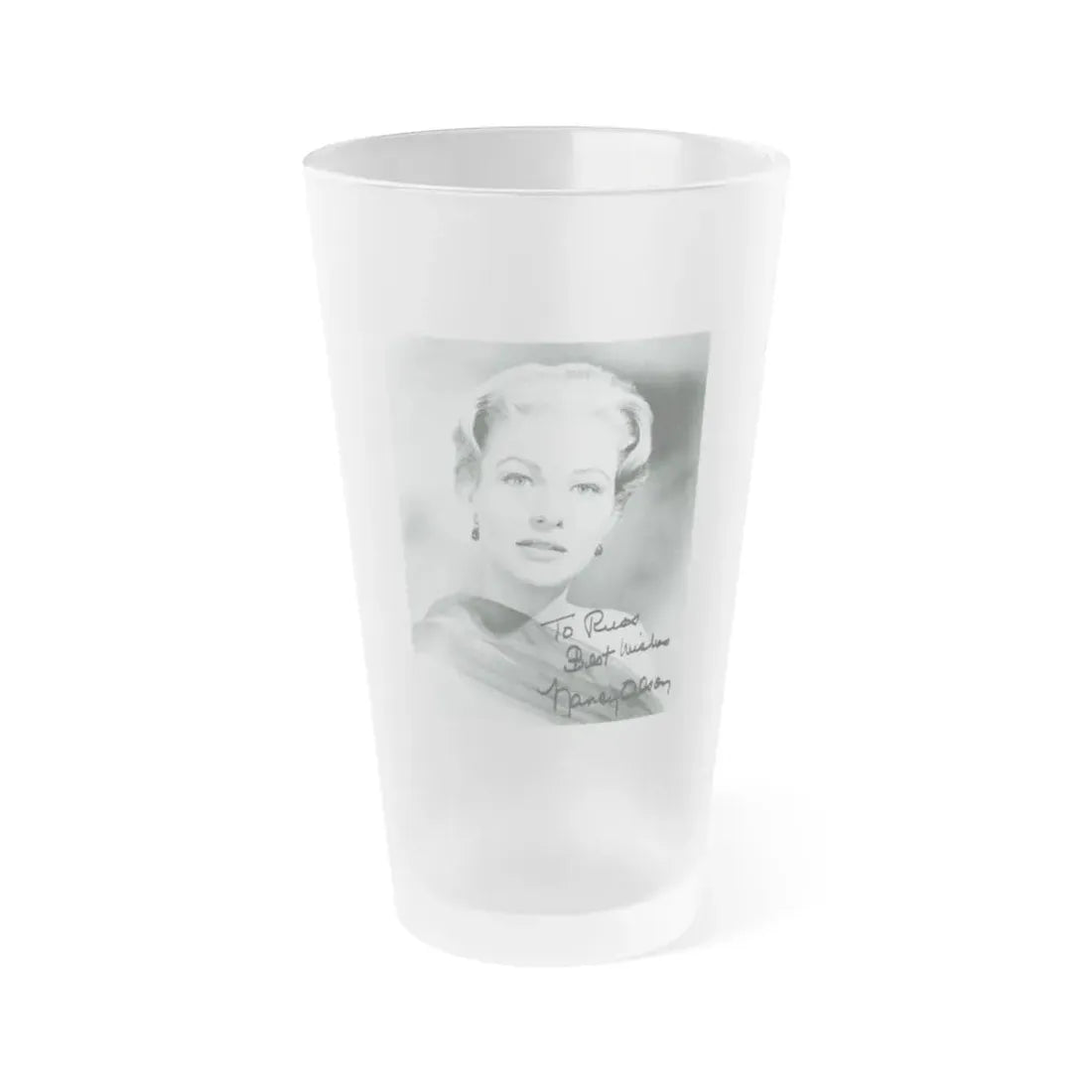 Nancy Olson #051 (Vintage Female Icon) Frosted Pint Glass 16oz 16oz Frosted - Go Mug Yourself