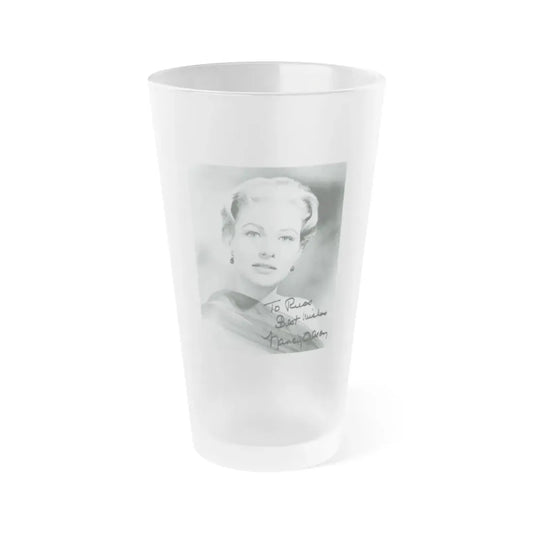 Nancy Olson #051 (Vintage Female Icon) Frosted Pint Glass 16oz 16oz Frosted - Go Mug Yourself