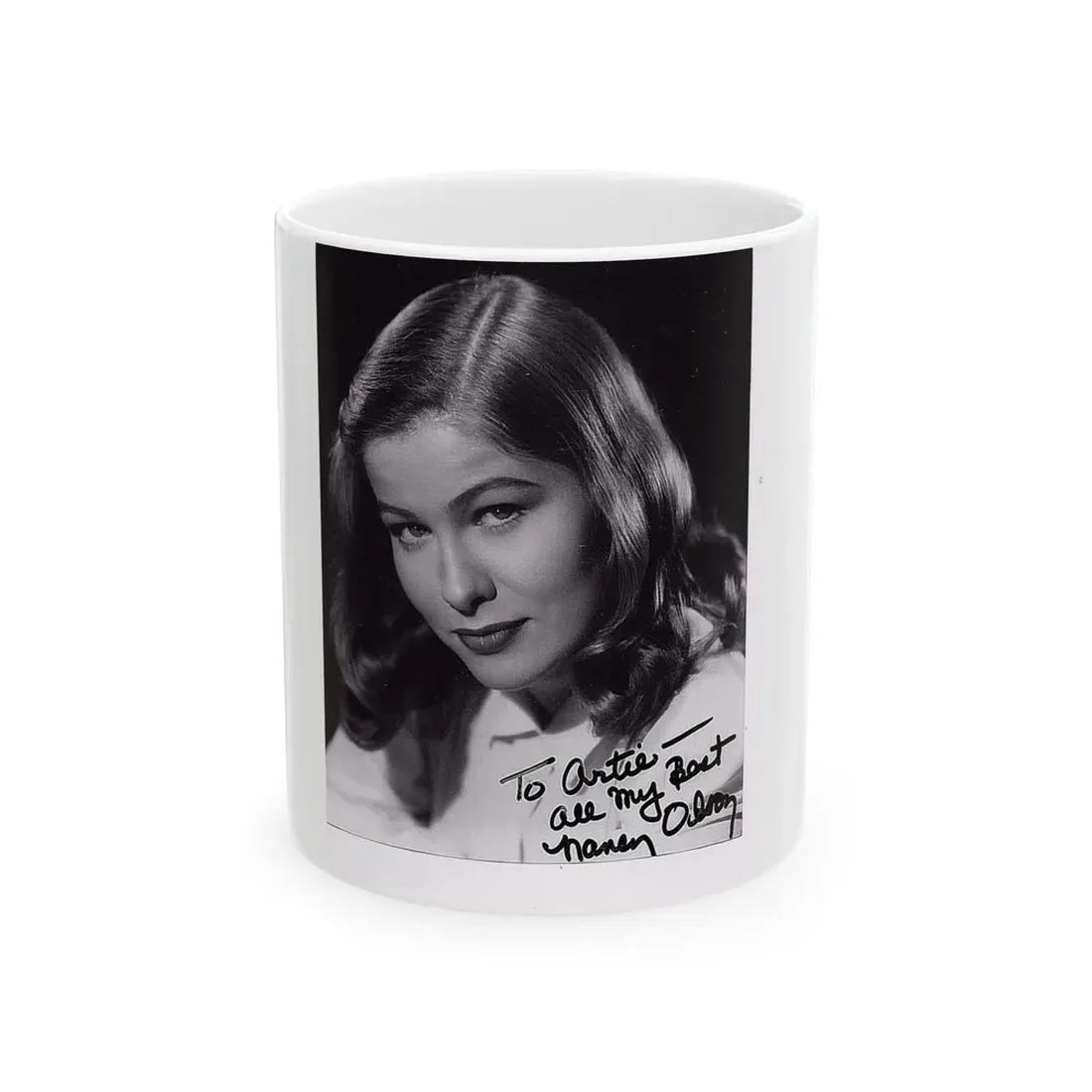 Nancy Olson #07 (Vintage Female Icon) White Coffee Mug 11oz - Go Mug Yourself