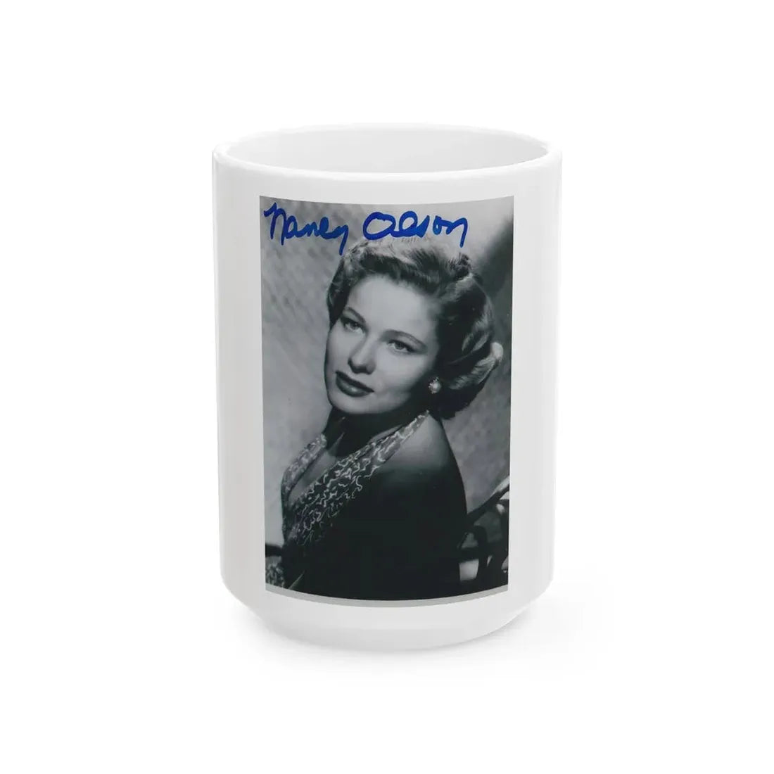 Nancy Olson #09 (Vintage Female Icon) White Coffee Mug 15oz - Go Mug Yourself