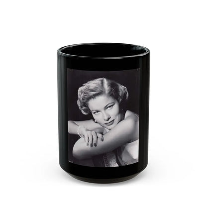 Nancy Olson #12 (Vintage Female Icon) Black Coffee Mug-15oz-Go Mug Yourself