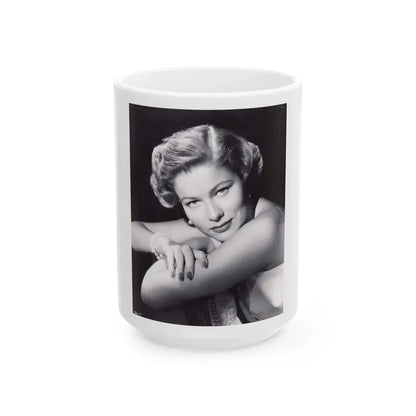 Nancy Olson #12 (Vintage Female Icon) White Coffee Mug 15oz - Go Mug Yourself