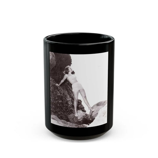 Nancy Olson #14 (Vintage Female Icon) Black Coffee Mug-15oz-Go Mug Yourself