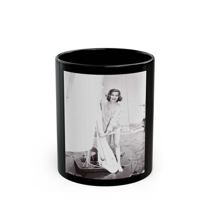 Nancy Olson #15 (Vintage Female Icon) Black Coffee Mug-11oz-Go Mug Yourself