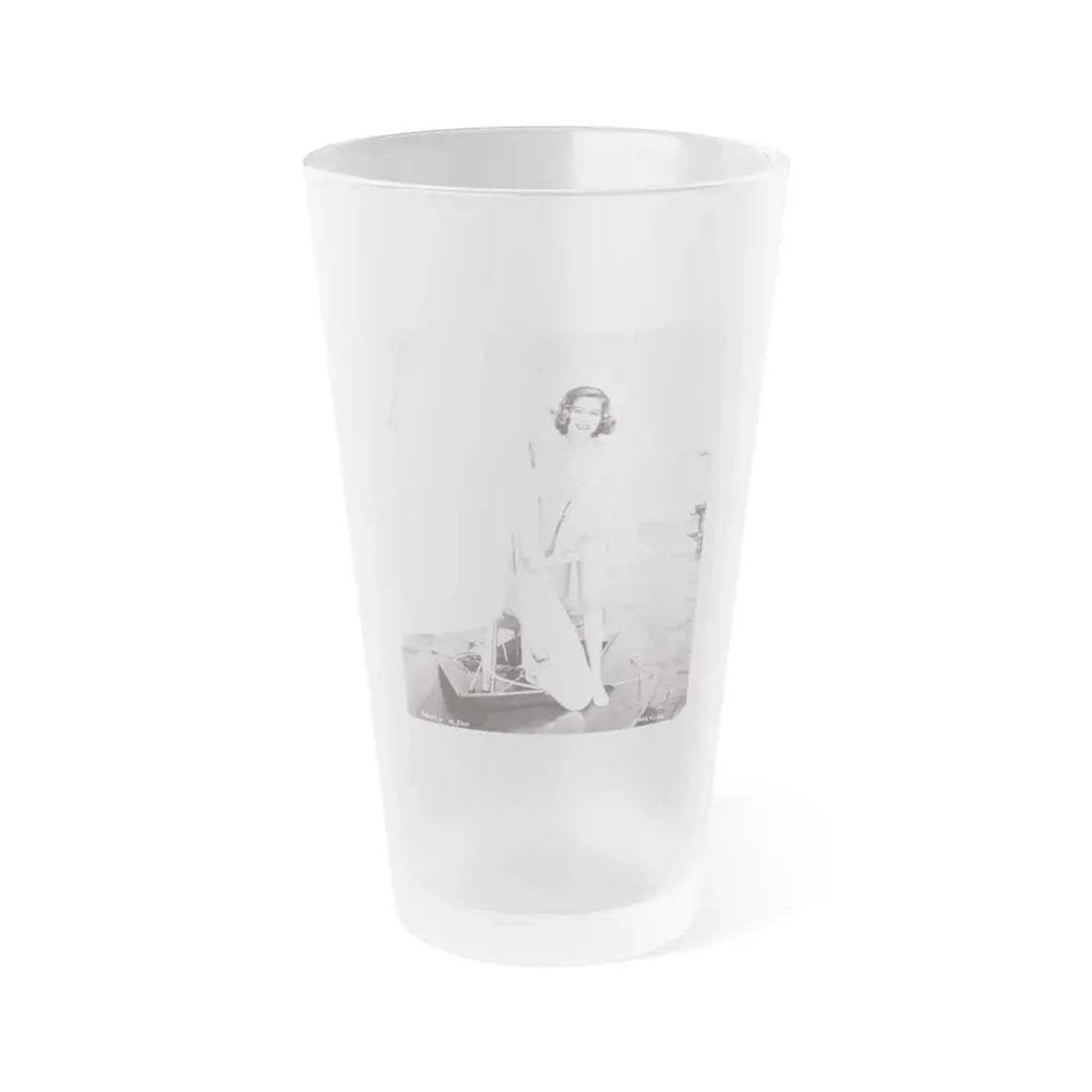 Nancy Olson #15 (Vintage Female Icon) Frosted Pint Glass 16oz 16oz Frosted - Go Mug Yourself