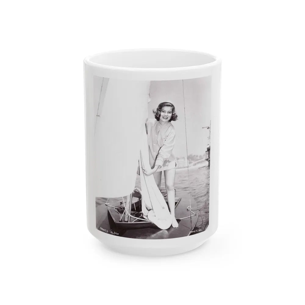 Nancy Olson #15 (Vintage Female Icon) White Coffee Mug-15oz-Go Mug Yourself